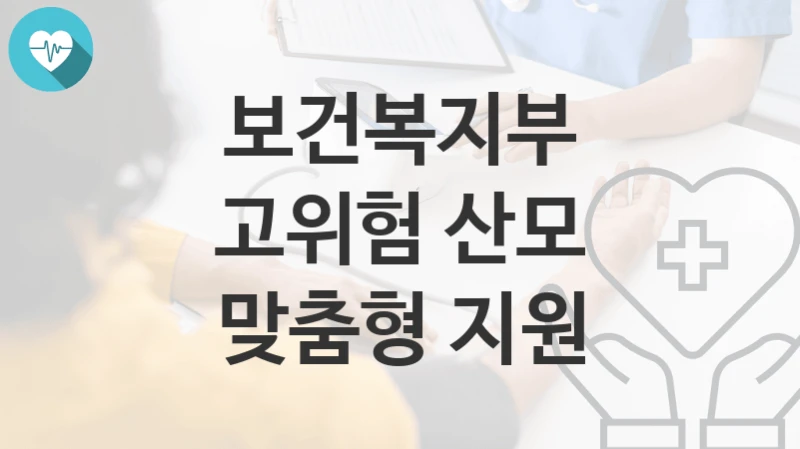 보건복지부
고위험 산모 맞춤형 지원