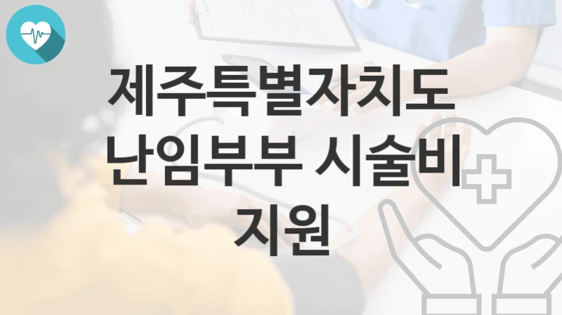 제주특별자치도
난임부부 시술비 지원