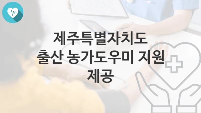 제주특별자치도
출산 농가도우미 지원 제공