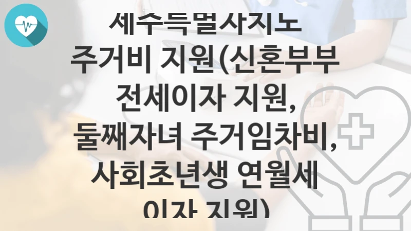 제주특별자치도
주거비 지원(신혼부부 전세이자 지원, 둘째자녀 주거임차비, 사회초년생 연월세 이자 지원)