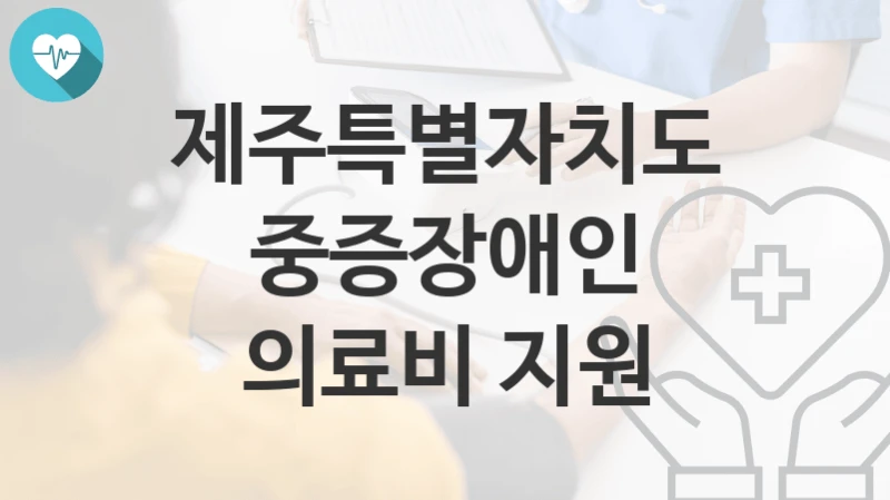 제주특별자치도
중증장애인 의료비 지원