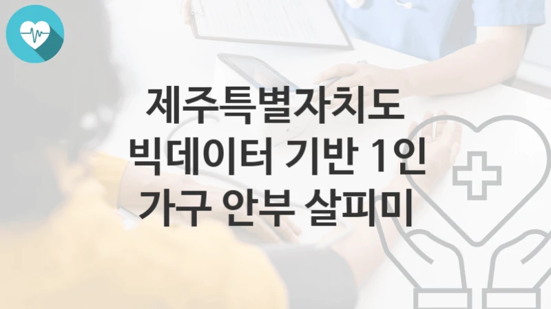 제주특별자치도
빅데이터 기반 1인 가구 안부 살피미