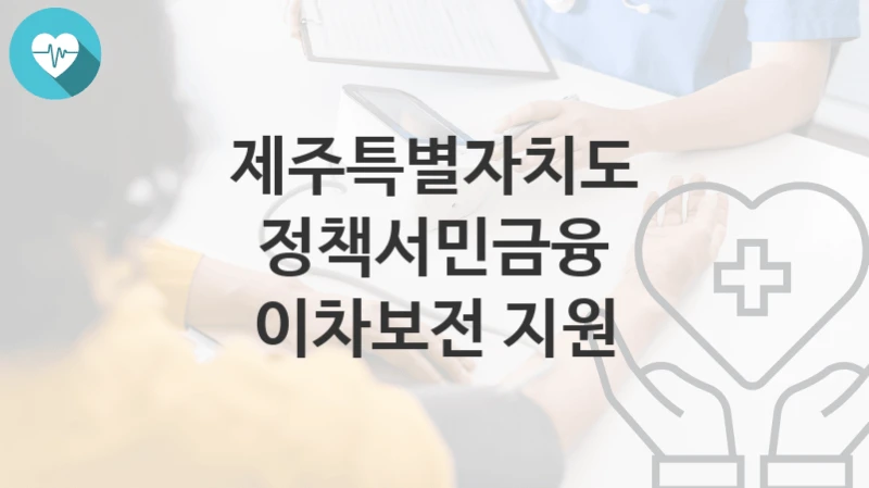 제주특별자치도
정책서민금융 이차보전 지원