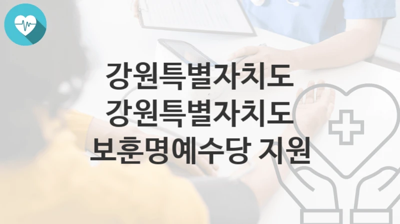 강원특별자치도
강원특별자치도 보훈명예수당 지원