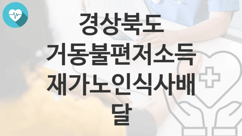 경상북도
거동불편저소득재가노인식사배달