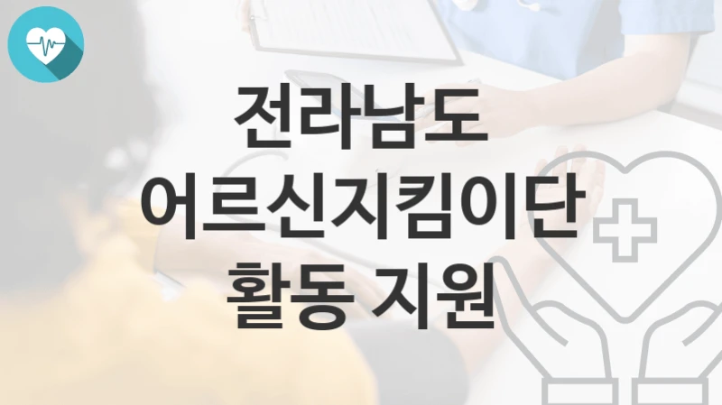 전라남도
어르신지킴이단 활동 지원