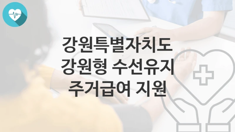 강원특별자치도
강원형 수선유지 주거급여 지원