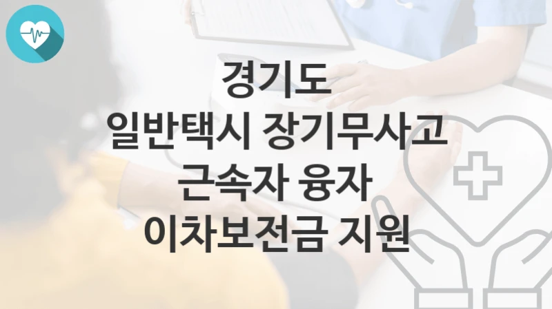 경기도
일반택시 장기무사고 근속자 융자 이차보전금 지원