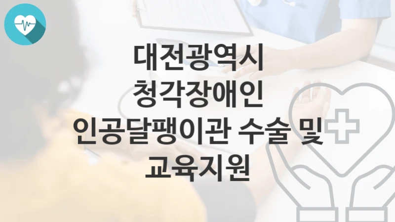 대전광역시
청각장애인 인공달팽이관 수술 및 교육지원