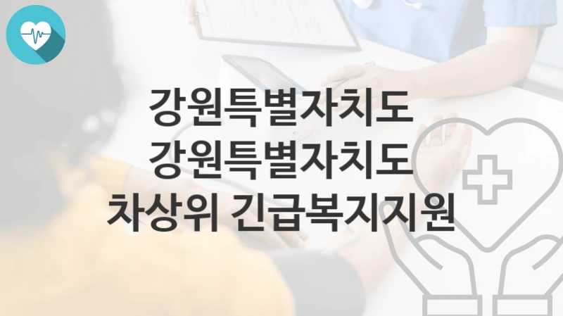 강원특별자치도
강원특별자치도 차상위 긴급복지지원