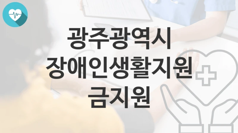 광주광역시
장애인생활지원금지원
