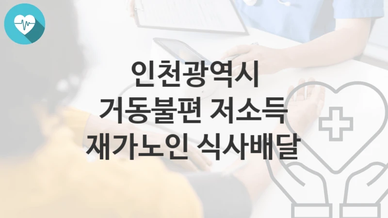 인천광역시
거동불편 저소득 재가노인 식사배달