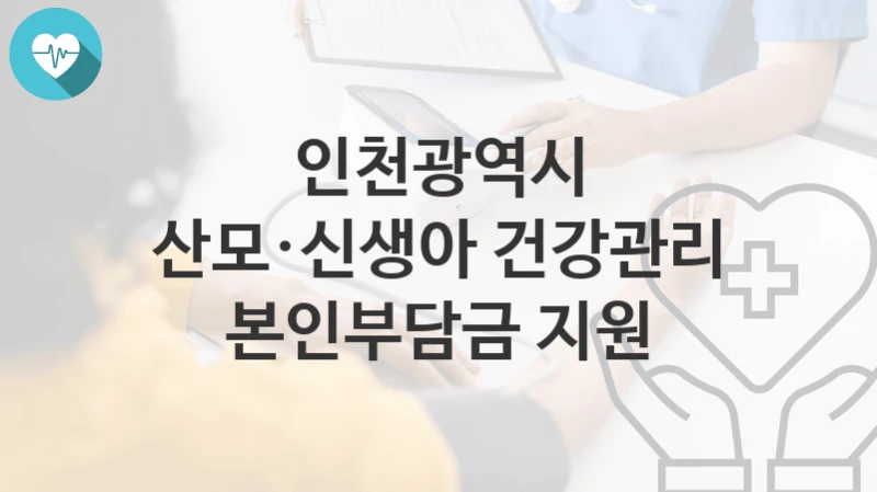 인천광역시
산모·신생아 건강관리 본인부담금 지원
