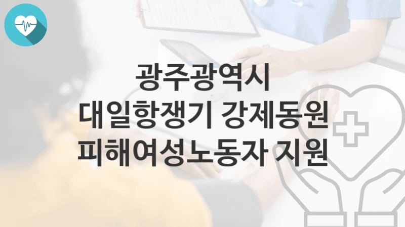 광주광역시
대일항쟁기 강제동원 피해여성노동자 지원