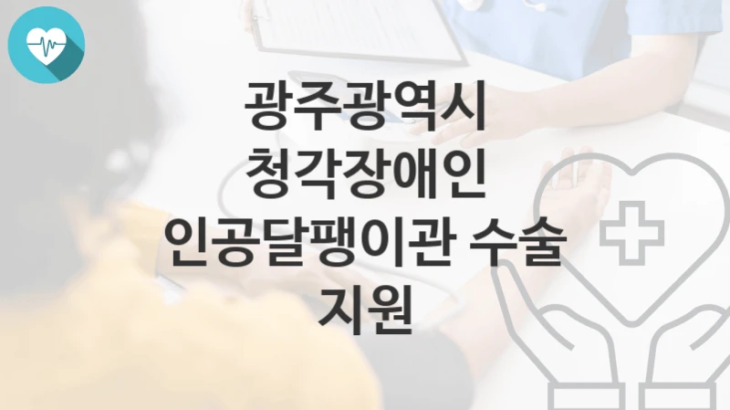 광주광역시
청각장애인 인공달팽이관 수술 지원
