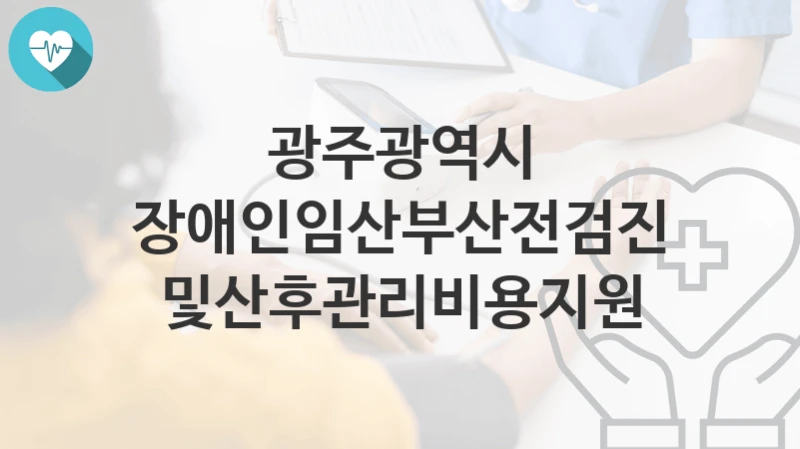 광주광역시
장애인임산부산전검진및산후관리비용지원