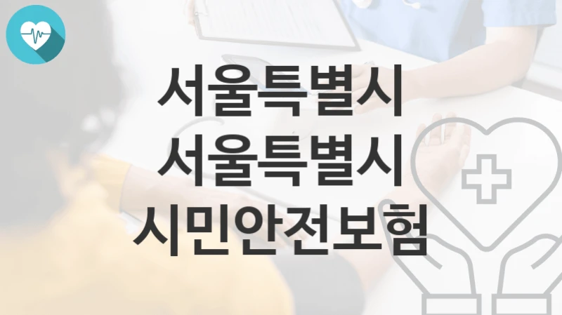 서울특별시 지원정책 “서울특별시 시민안전보험” 재난안전정책과 – 신청 방법