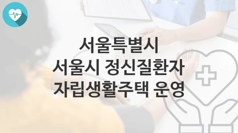 서울특별시
서울시 정신질환자 자립생활주택 운영