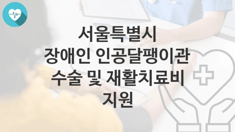 서울특별시
장애인 인공달팽이관 수술 및 재활치료비 지원
