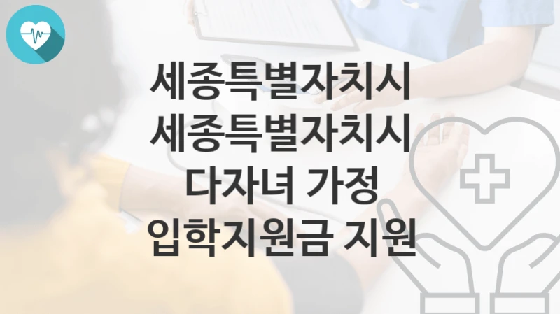 세종특별자치시
세종특별자치시 다자녀 가정 입학지원금 지원