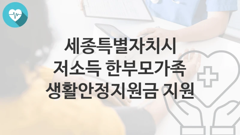 세종특별자치시
저소득 한부모가족 생활안정지원금 지원