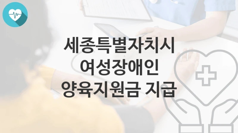 세종특별자치시
여성장애인 양육지원금 지급