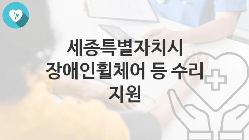 세종특별자치시
장애인휠체어 등 수리 지원
