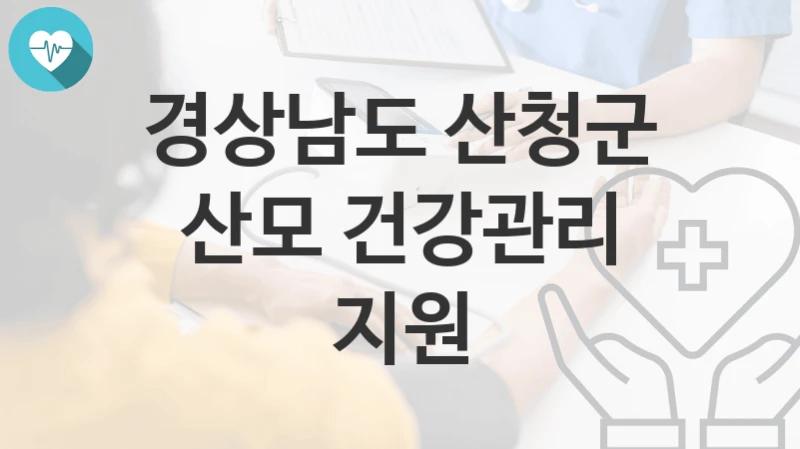 경상남도 산청군
산모 건강관리 지원