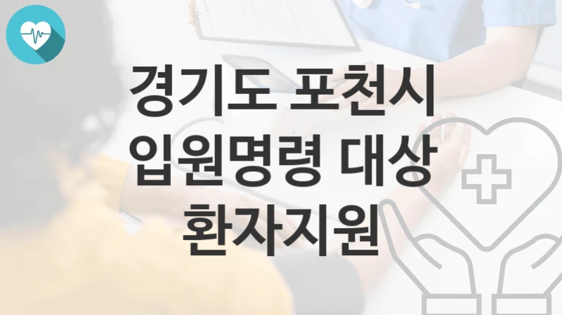경기도 포천시
입원명령 대상 환자지원