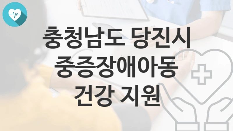 충청남도 당진시
중증장애아동 건강 지원