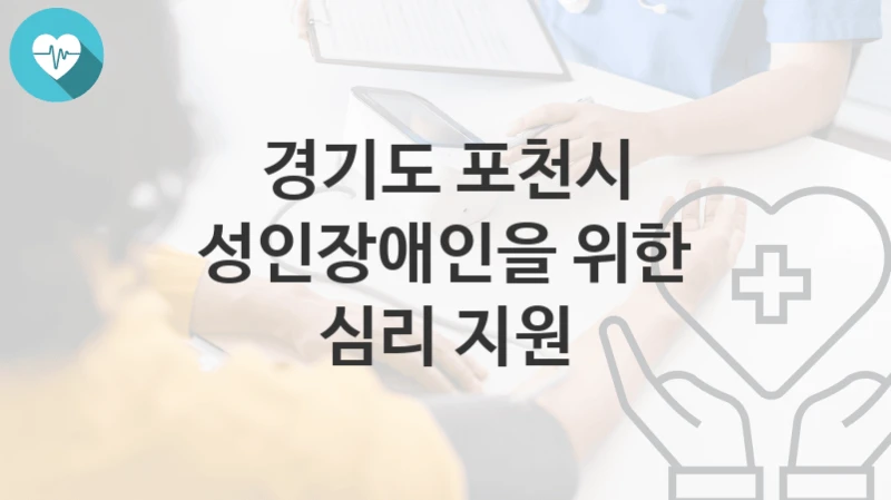 경기도 포천시
성인장애인을 위한 심리 지원