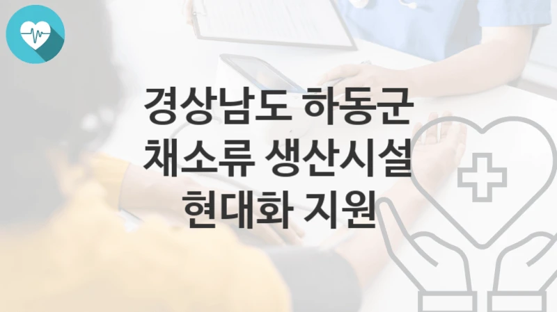 경상남도 하동군
채소류 생산시설 현대화 지원