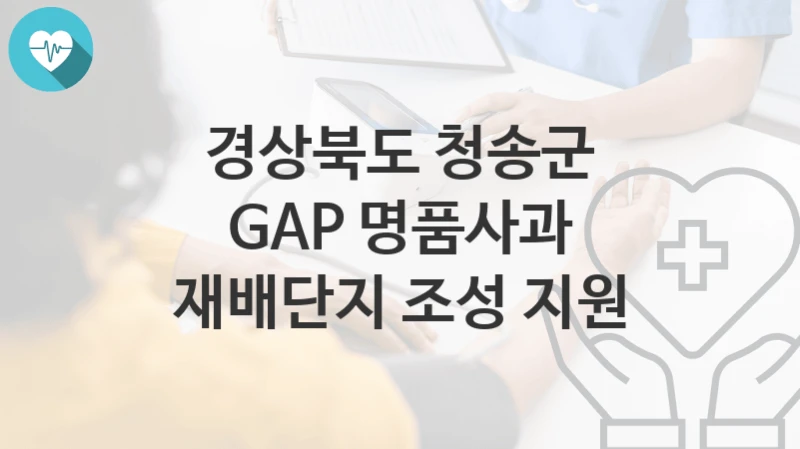 경상북도 청송군
GAP 명품사과 재배단지 조성 지원