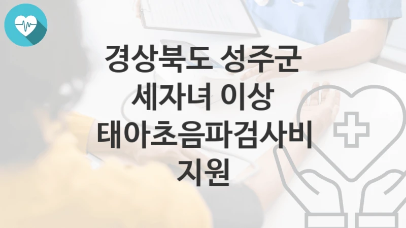 경상북도 성주군
세자녀 이상 태아초음파검사비 지원
