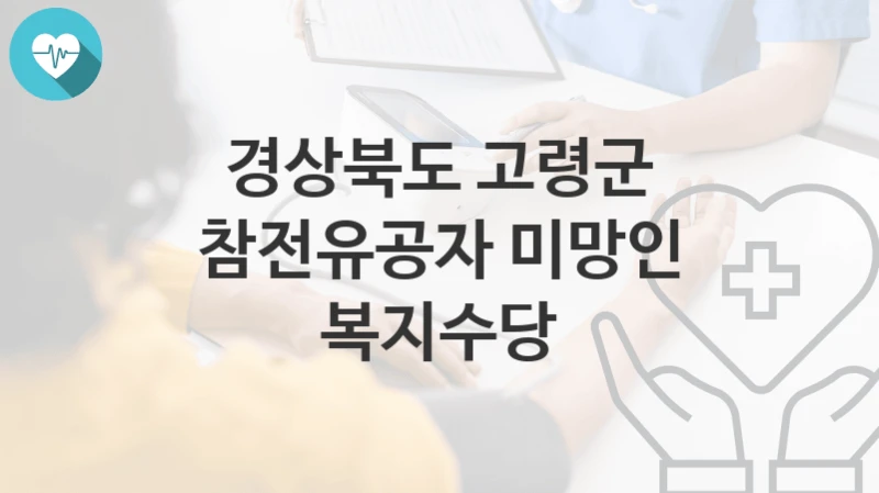경상북도 고령군
참전유공자 미망인 복지수당