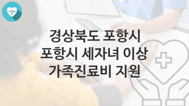 경상북도 포항시
포항시 세자녀 이상 가족진료비 지원