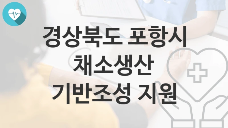 경상북도 포항시
채소생산 기반조성 지원