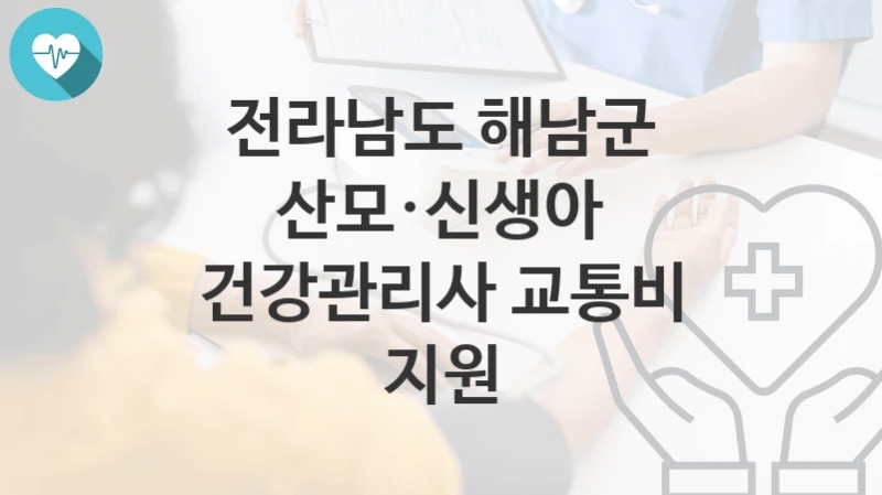 전라남도 해남군
산모·신생아 건강관리사 교통비 지원