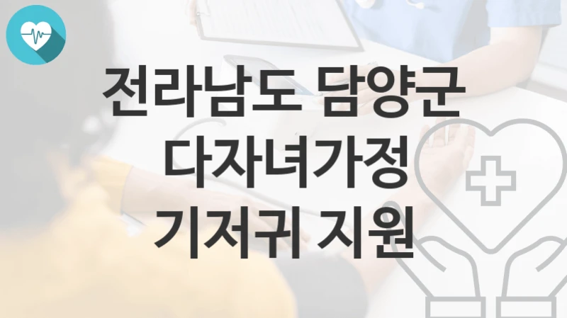 전라남도 담양군
다자녀가정 기저귀 지원