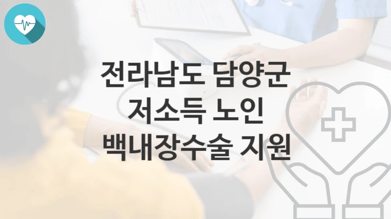 전라남도 담양군
저소득 노인 백내장수술 지원