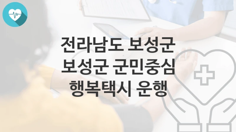 전라남도 보성군
보성군 군민중심 행복택시 운행