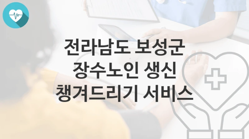 전라남도 보성군
장수노인 생신 챙겨드리기 서비스