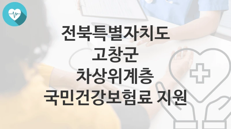 전북특별자치도 고창군, 차상위계층 국민건강보험료 지원 지원 정책, 신청 방법과 자격조건