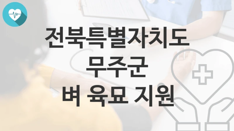 전북특별자치도 무주군
벼 육묘 지원