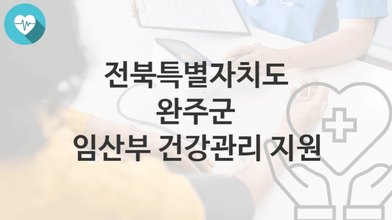 전북특별자치도 완주군
임산부 건강관리 지원