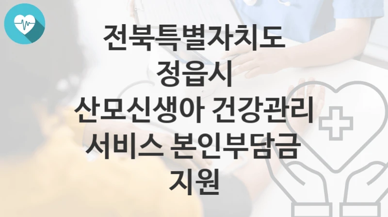 전북특별자치도 정읍시
산모신생아 건강관리 서비스 본인부담금 지원