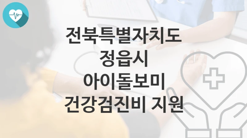 전북특별자치도 정읍시
아이돌보미 건강검진비 지원