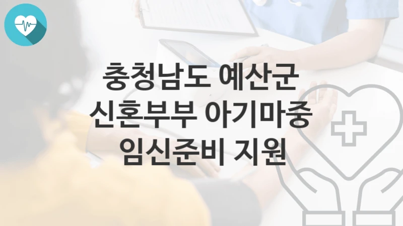 충청남도 예산군
신혼부부 아기마중 임신준비 지원