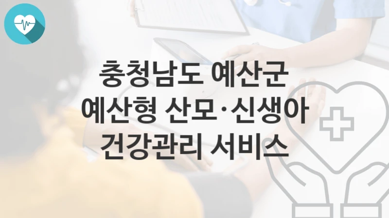 “예산형 산모·신생아 건강관리 서비스” 충청남도 예산군 복지지원혜택 일정과 신청방법