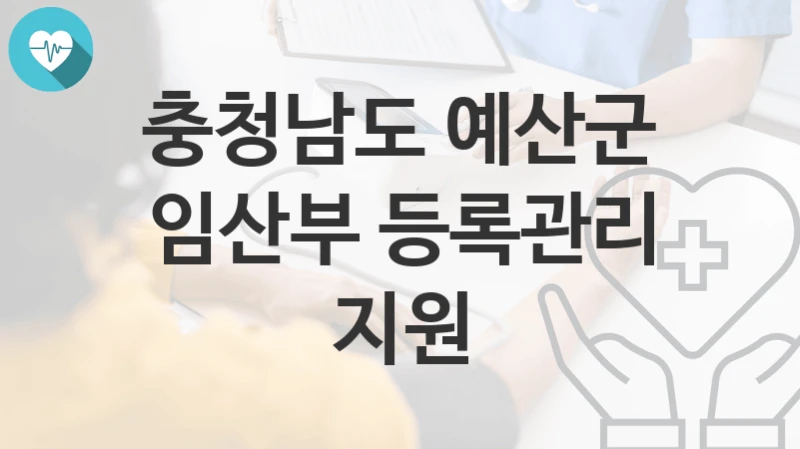 충청남도 예산군
임산부 등록관리 지원